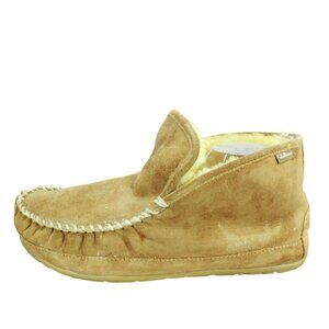 LL Bean Suede Wicked Good Shearling Lined Moccasin Slippers Boots Size 13 Wide